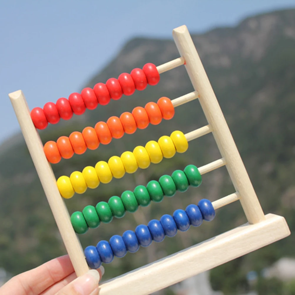Деревянные игрушечные счеты, Обучающие математике, Abacus, красочные Обучающие игрушки Монтессори для детей, деревянные игрушки для детей, Обучающие