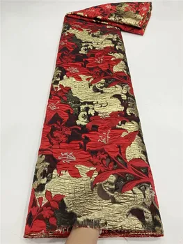 

African Tulle Swiss lace fabric high quality red gold Nigerian cord Lace & France lace fabric for wedding party dress