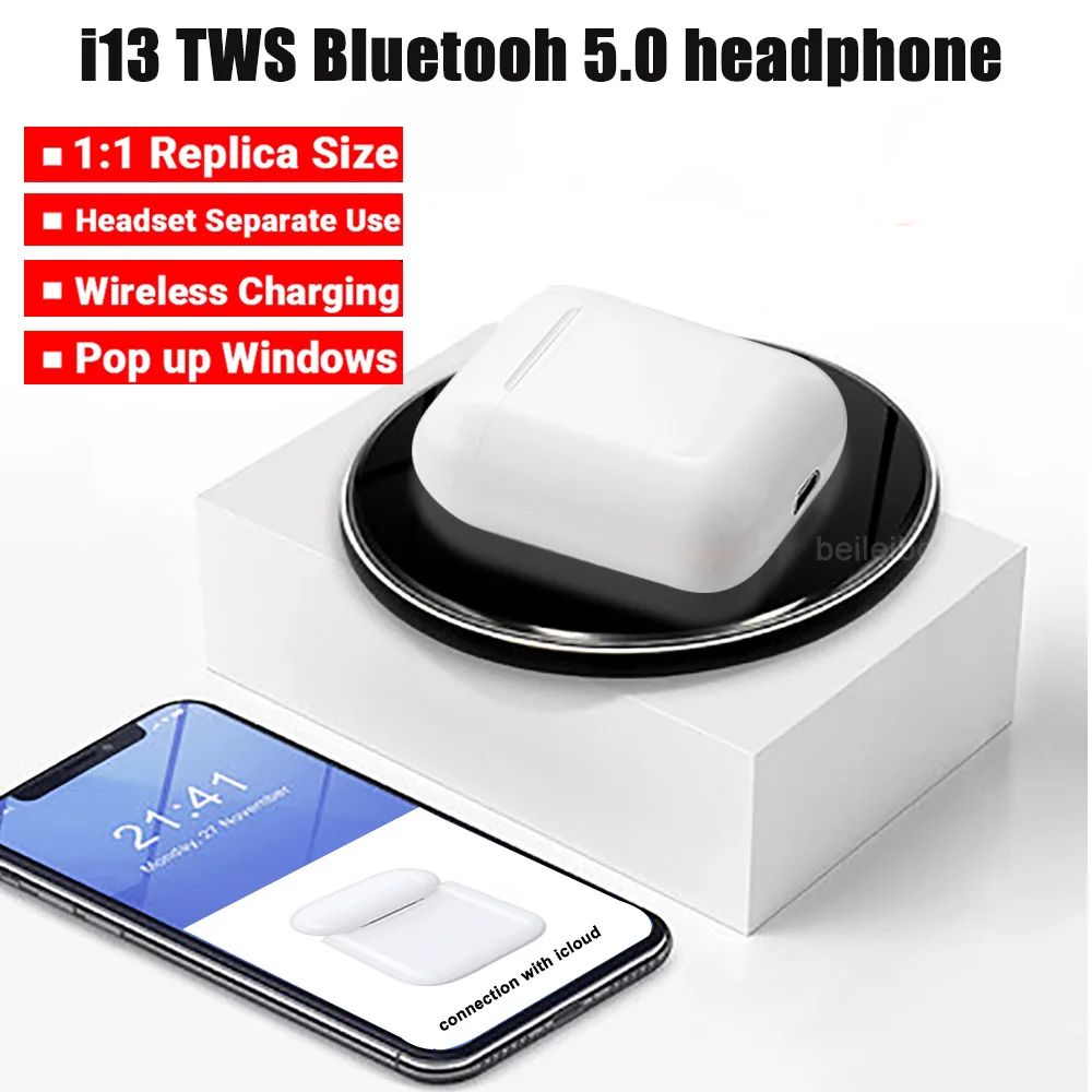 I13 TWS беспроводные наушники Bluetooth гарнитуры наушники Сенсорное управление для всех смартфонов PK i10 i11 i12 i14 i20 TWS