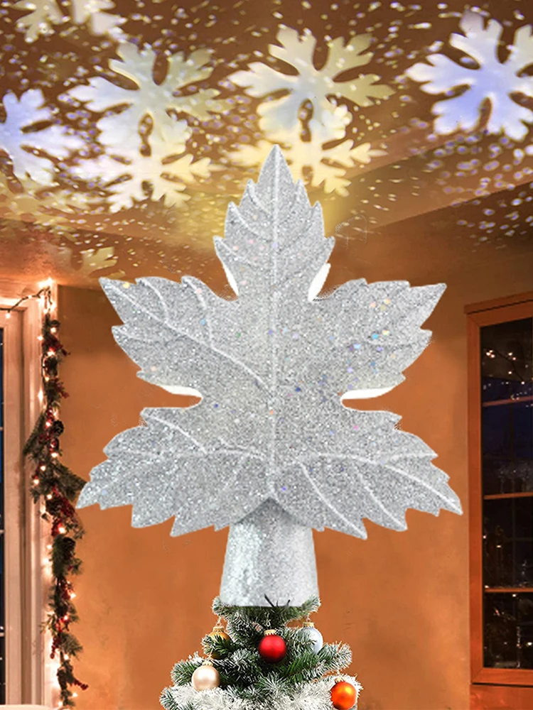 

LED Christmas Tree Topper Star,3D Top Light Projection Lamp Sequin ,Christmas Party Decoration for Home,Bar,Cafe,Restaurant