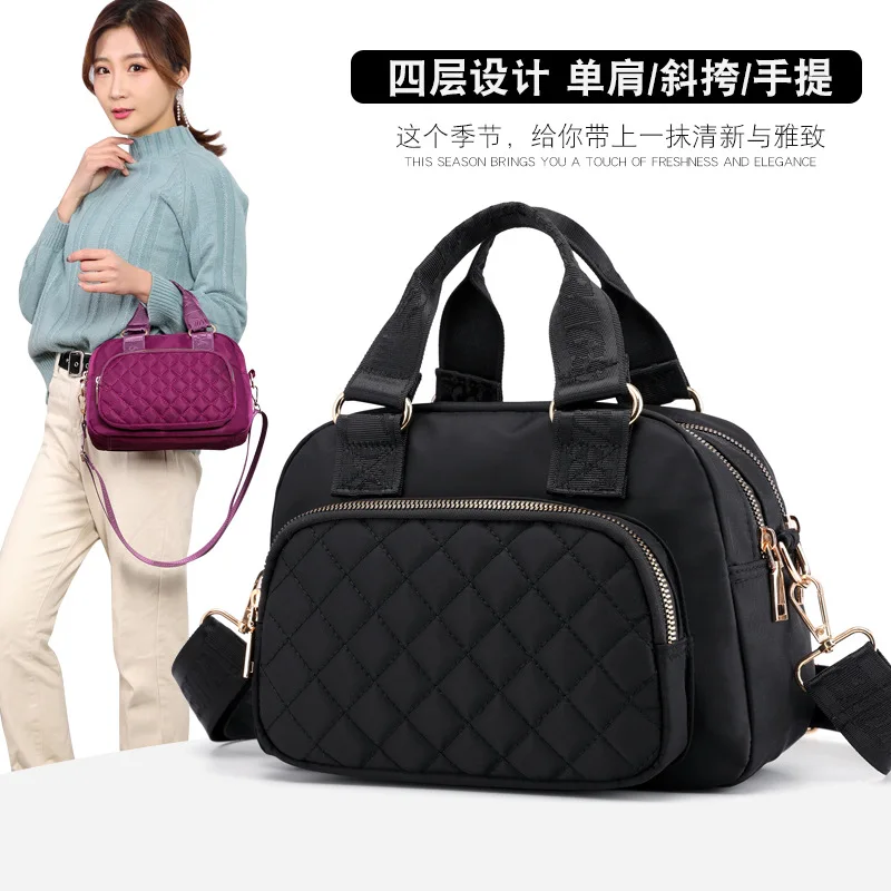 

2019 New Style Nylon Waterproof Rhombus Multi-functional Shoulder Bag WOMEN'S Bag Korean-style Simple Handbag Versatile Oblique