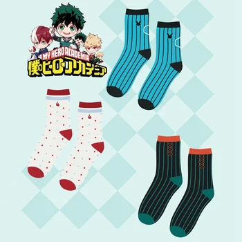 

3 PAIRS Anime My Hero Academia Cosplay Short Tube Socks Men Fashion Women Boku No Hero Academia Cotton Socks