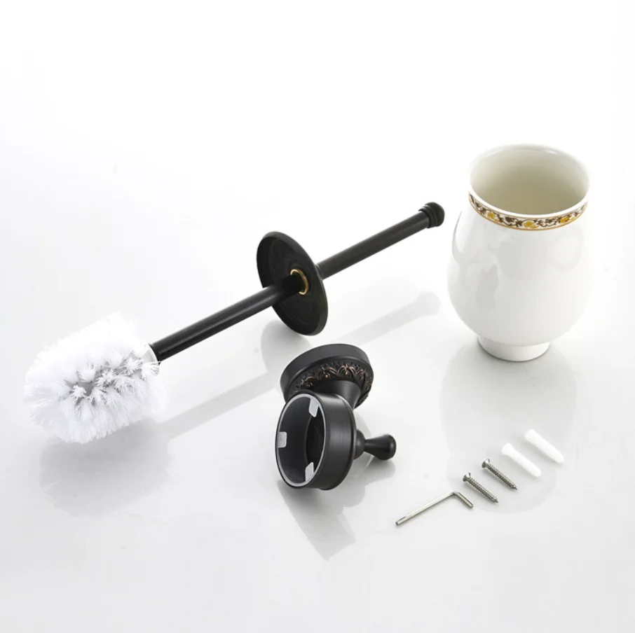 European Luxurious Bathroom Accessories Antique Bronze Toilet Brush Holder-Bath Products High quality H2395