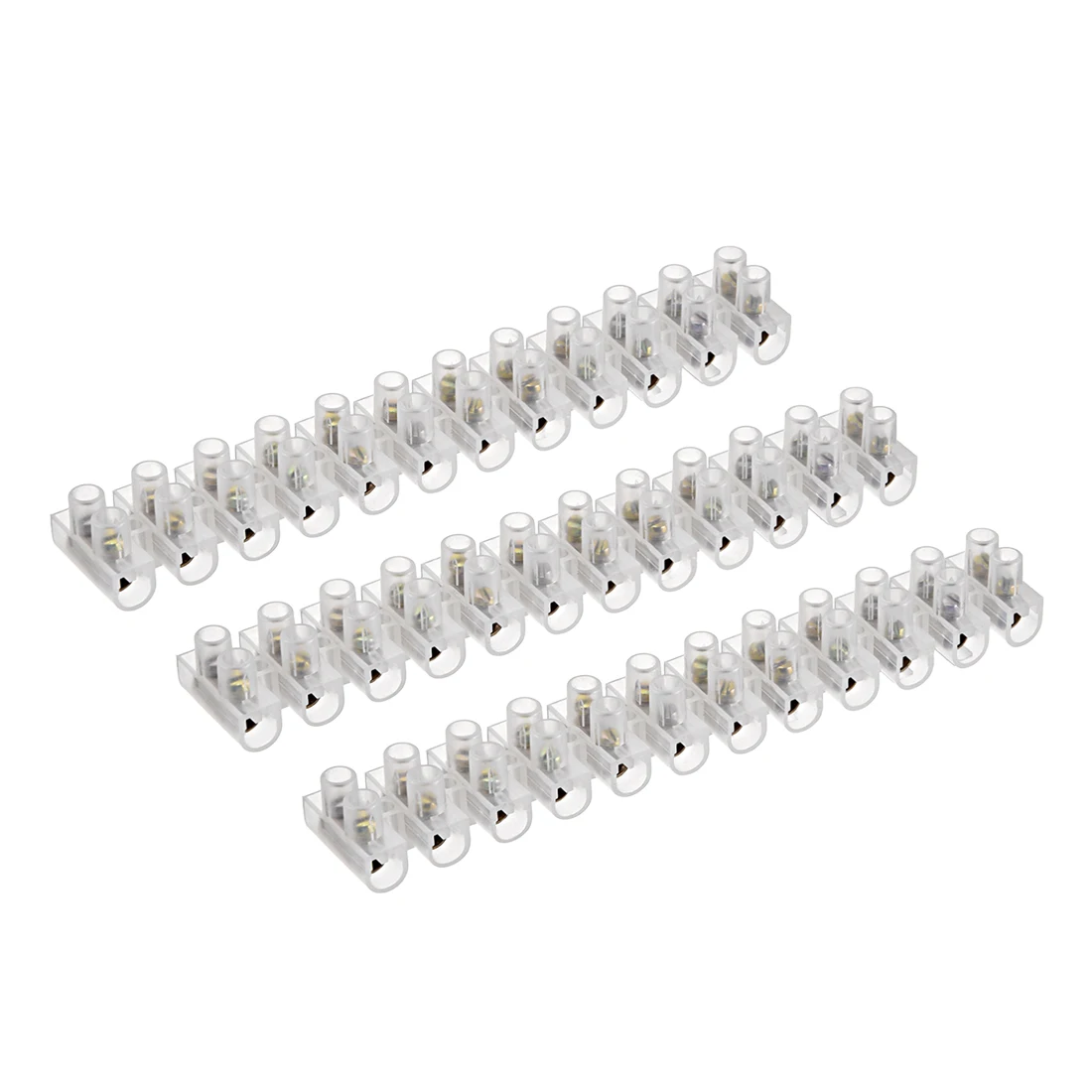

uxcell Terminal Block , 10A 12 Position Dual Row Type U Wire Connector Screw Terminal Barrier Strip , Pack of 5