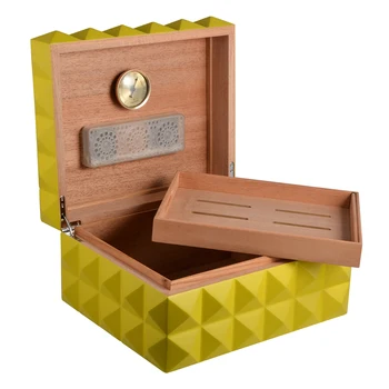 

Double Layers Cigar Box with Humidifier and Hygrometer Large Capacity Cigar Cabinet Luxury Cigarette Storage Box Accessories