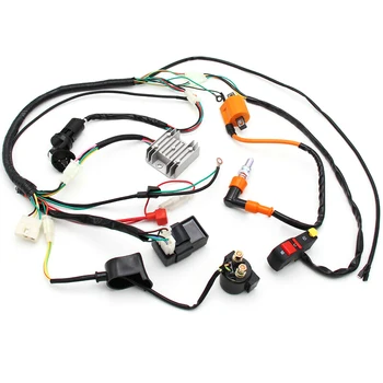 

Motorcyle Electric Wiring Harness Wire Loom For ATV QUAD 150 200 250 300cc Stator CDI Coil Full Line Assembly Spare Parts