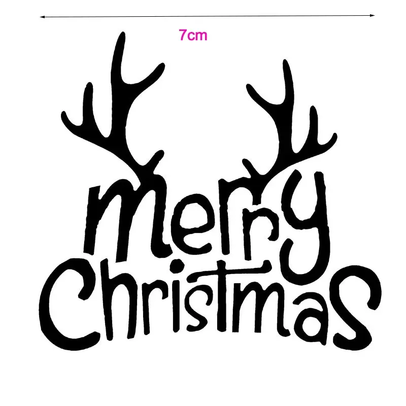 Merry Christmas рога прозрачное акриловое стекло мыло штамп печать для DIY мыловарения, печенья, выпечки - Цвет: 7cm no handle