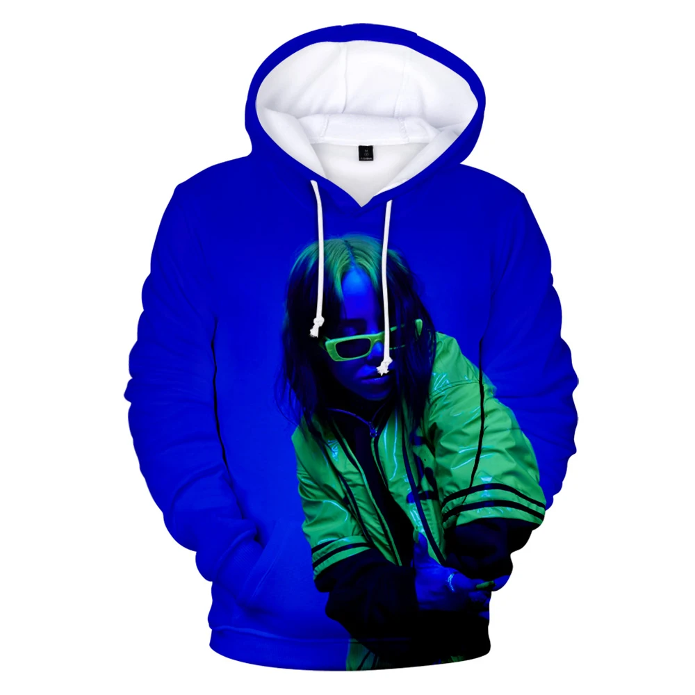 Новинка, худи Billie Eilish, Мужская/Женская Популярная Толстовка Billie Eilish, худи с 3D рисунком для мальчиков и девочек, худи с 3D рисунком, уличная одежда