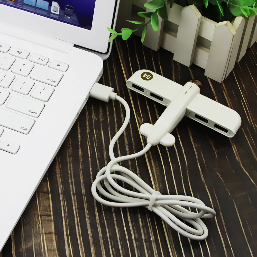 CHYI 4 порта Combo Micro Usb 2,0 концентратор в форме самолета многопортовый Usb разветвитель креативный мини Hab портативные аксессуары для ПК компьютера