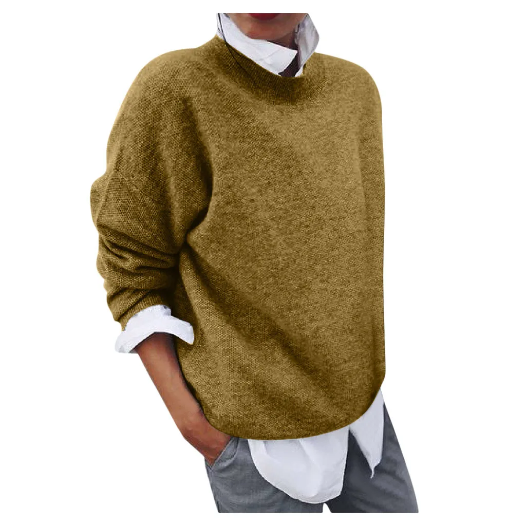 Женский вязаный пуловер из двух частей в стиле пэчворк, свитер, рубашка с длинным рукавом, свитер, джемпер, осенние женские свитера, пуловеры