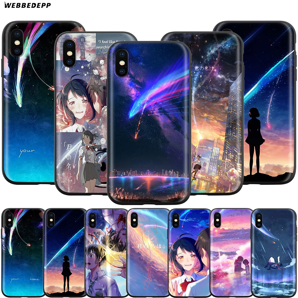 Webbedepp ваше имя Кими нет Na Wa чехол для Apple iPhone 12 11 Pro XS Max XR X 8 7 6 6S Plus 5 5S SE | Мобильные