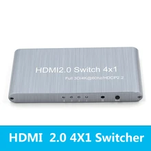 Wiistar HDMI 2,0 Сплиттер 4x1 коммутатор 4 в 1 поддержка 4K* 2K 60Hz HDCP 2,2 Full HD 3D для Blu-Ray DVD