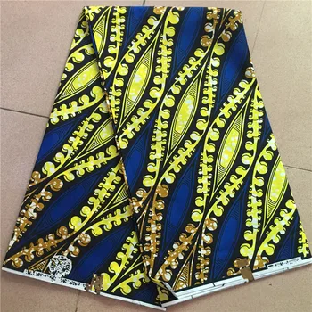 

hot selling 2019 african fabric wax 6yards pagne wax tissus african fabrics real wax sewing material