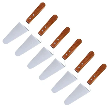 

Pack of 6 Wood Handle Stainless Steel Pie Cake Server-10 Inches/25cm Length