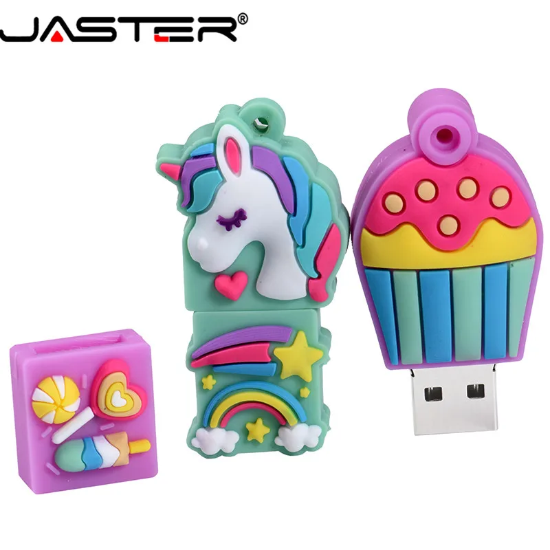JASTER USB 2,0 Милая мультяшная ручка «Конфета» чехол модель USB флэш-накопитель 4 ГБ 8 ГБ 16 ГБ 32 ГБ 64 ГБ Флешка карта памяти в подарок