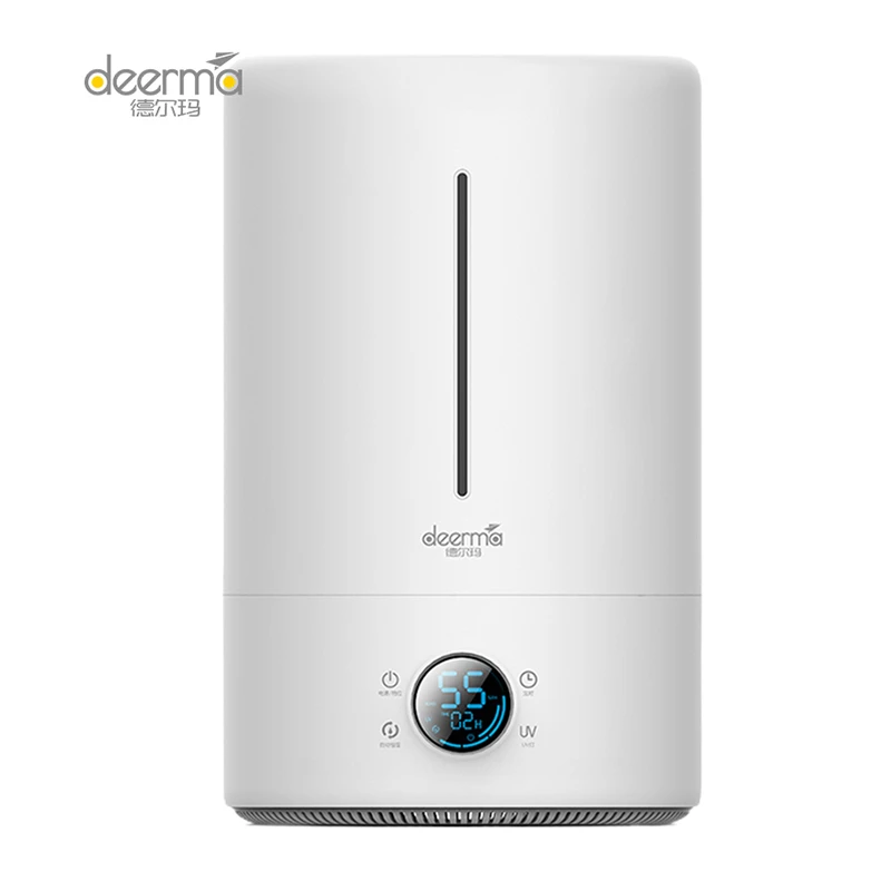 White Новейший Xiaomi 12H синхронизация Тихая очистка воздуха для воздуха Deerma 5L увлажнитель воздуха сенсорная версия умный постоянный влажность УФ светодиодный - Цвет: White