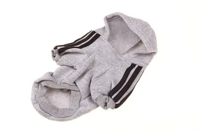 Gray Одежда для домашних животных, заводские магазины, одежда для собак, спортивный свитер, мягкий и удобный, подходит для собак, хлопок, универсальные толстовки с капюшоном и шапкой - Цвет: Gray