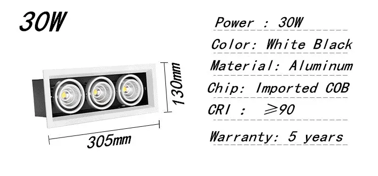 长方形筒灯_cob双头射灯嵌入式长方形格栅吊顶灯三头豆胆灯单头---阿里巴巴_02_26