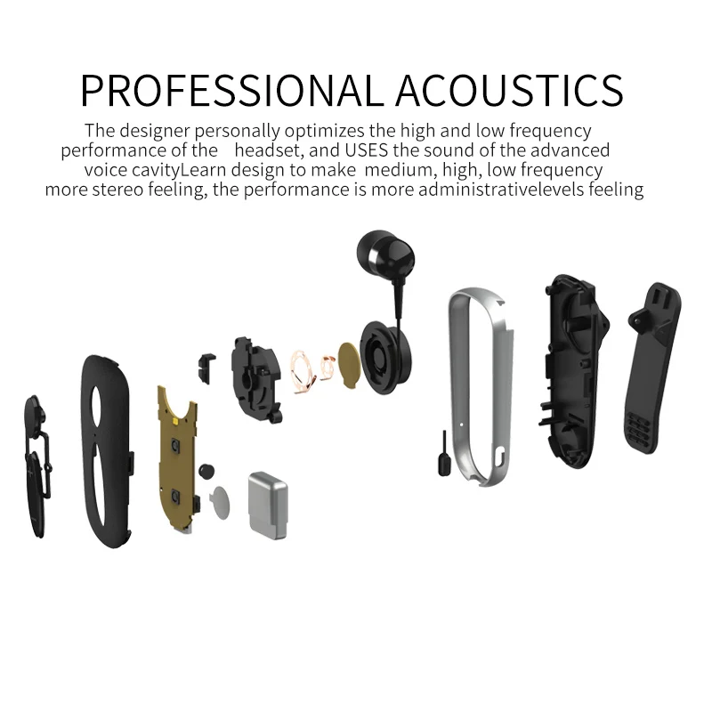 K36 Pull Cord Retractable Lavalier Earplugs Business Universal Bluetooth Headset Super Small Invisible