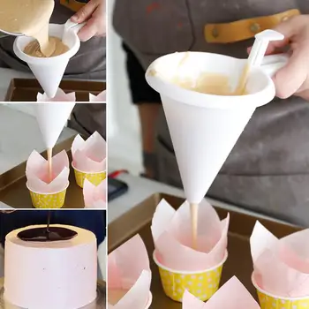

Butter Candy Icing Paste Funnel Handheld Measuring Cup Cake Chocolate Dispensing Funnel kitchen baking tools
