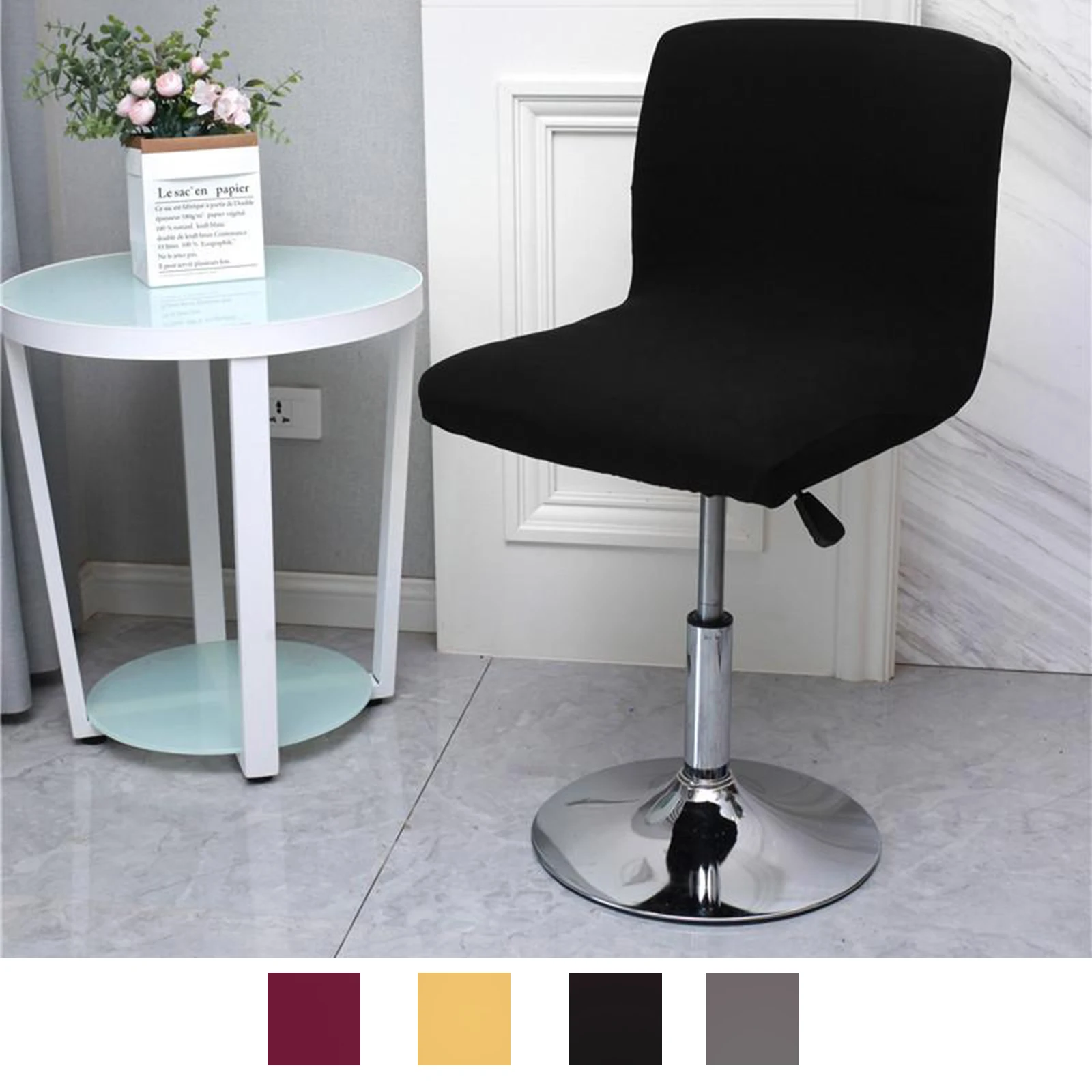 Stretchable Stool Chair Cover Polyester Height Side Slipcovers Wedding Party Stretchable Stool Chair Cover Polyester Height Side Slipcovers Wedding Party