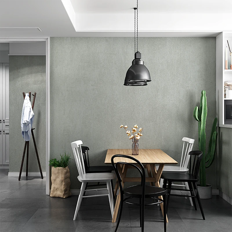 10 м скандинавские серые обои из цемента чистые простые промышленные для чайного