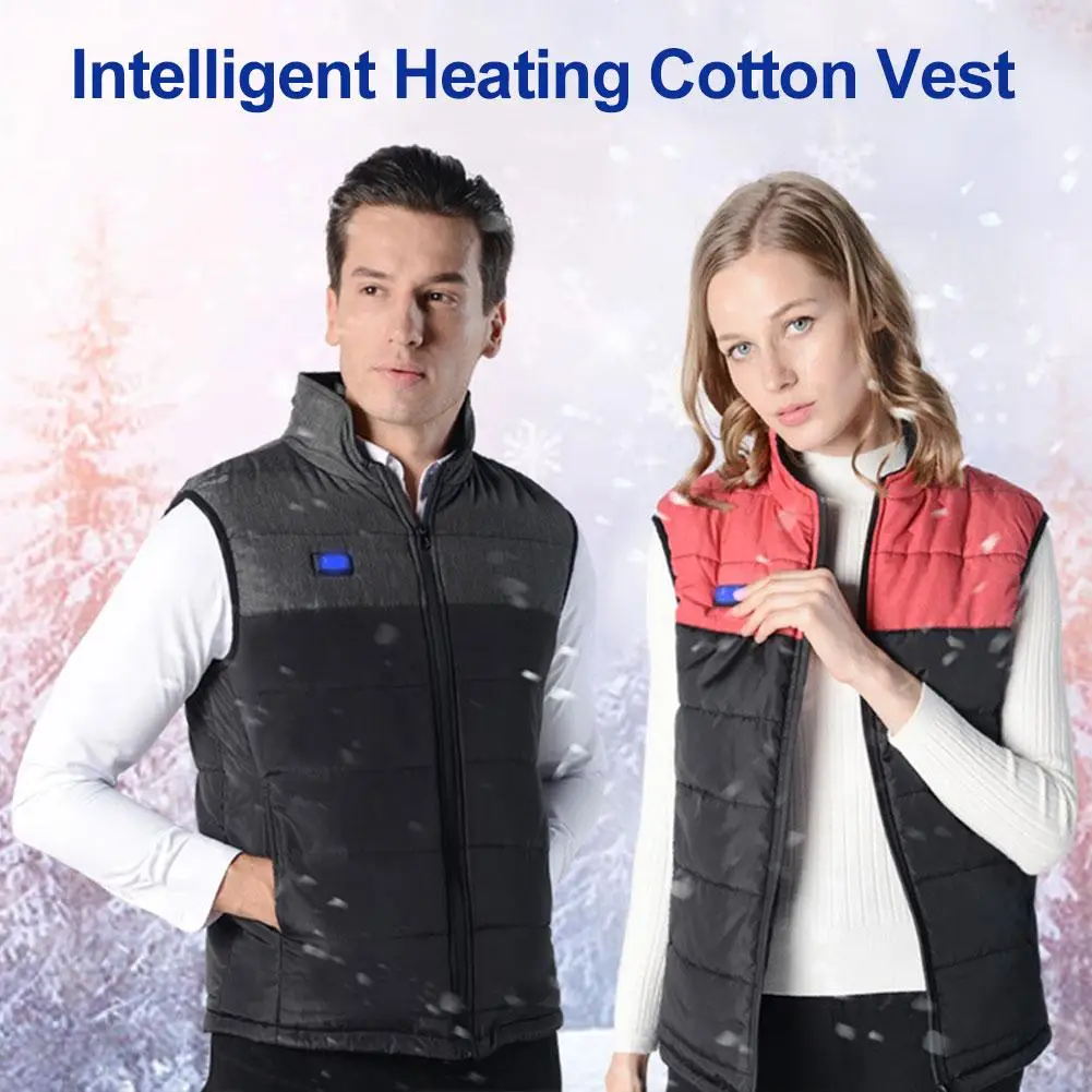 

Men Women Outdoor USB Infrared Heating Vest Jacket Winter Flexible Electric Thermal Clothing Waistcoat Fishing Hiking Free Ship
