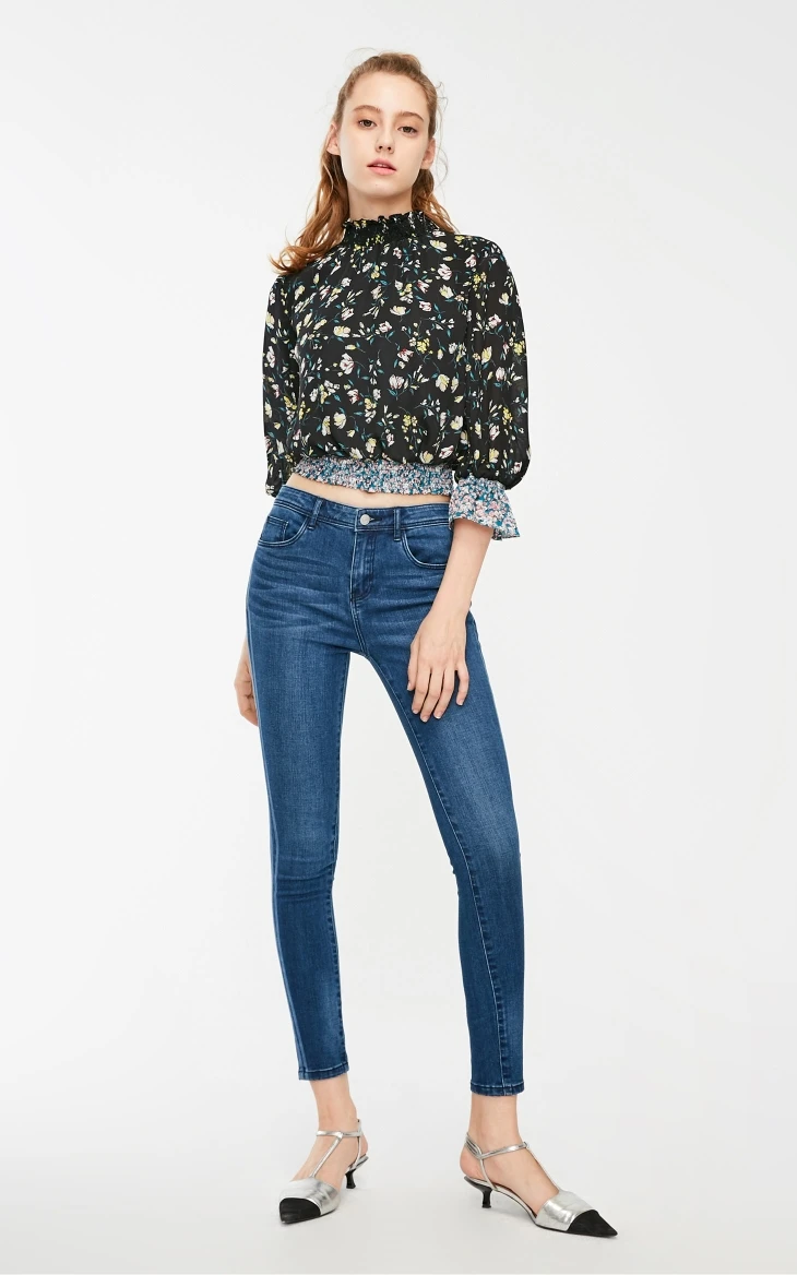 Vero Moda женская шифоновая рубашка с принтом и эластичными рукавами | 319158512