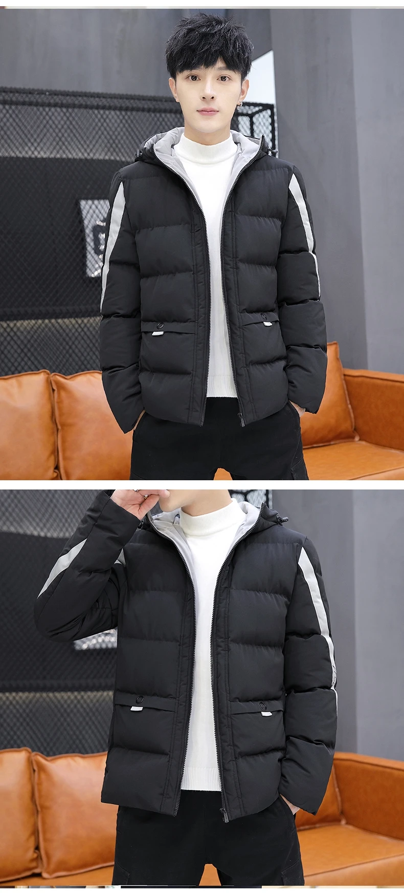 Parkas Men Brand Clothing Fashion Winter Jacket Mens Thermal Hooded Thicken Warm Coats Casual Men Outdoor Wearing Jackets