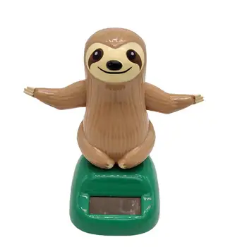 

Cute Solar Powered Bobbling Shaking Hand Sloth Toy Home Office Car Ornament