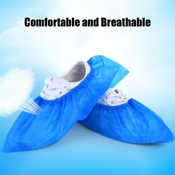 

New 100pcs Non-woven Boot Cover Disposable Shoe Covers Thicken Overshoes Non-Slip Universal Best Price