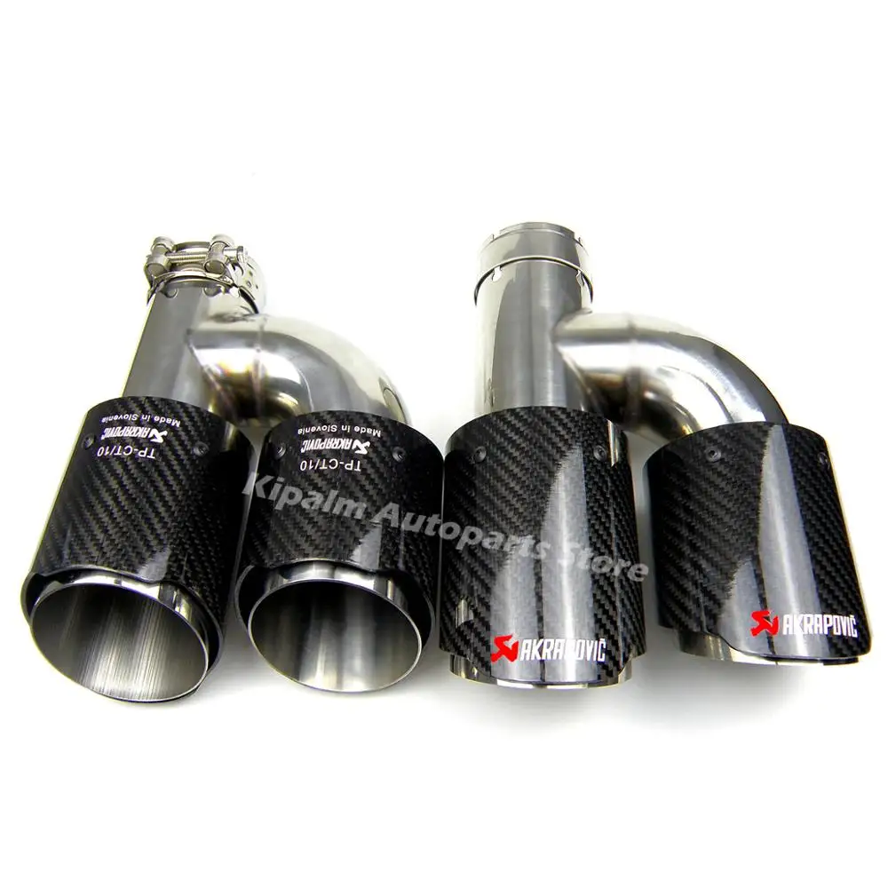 Универсальный автомобильный Akrapovic двойной выхлопной трубы прямой край