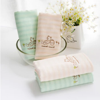 

1 Pcs Newborn Baby Infant Cartoon Face Hand Bathing Towel Bibs 49*25cm Feeding Square Towels Handkerchief