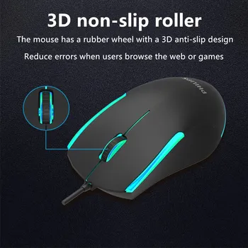 

Original Philips G314 Computer USB Wired Mouse Notebook Table Model Business Game Competitive Luminous Mouse