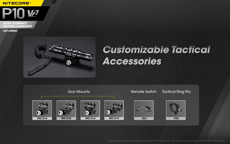 NITECORE P10 V2 LED Tactical Flashlight (21)