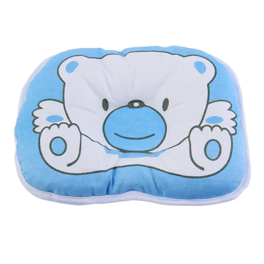 10 шт./1 комплект, подушка с рисунком медведя для новорожденных, детская подушка для поддержки, предотвращающая появление плоской головы - Цвет: blue