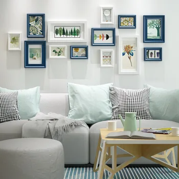 

13 PCS / SET WOOD PHOTO FRAME WALL DECOR MODERN HOME DECORATION ACCESSORIES HANGING PICTURE FRAMES WITH HD PICTURES SAFE PACKAGE