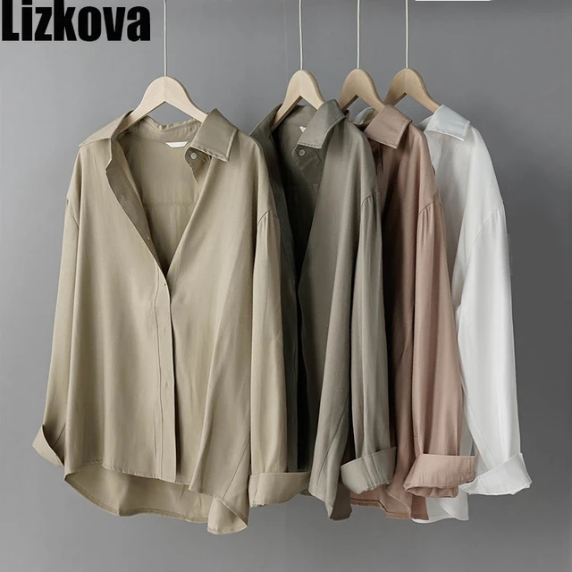 US $12.82 2020 White 80% Cotton Offcial Blouse Women Shiner Long Sleeve Casual Shirt Spring Elegant Lapel Lad