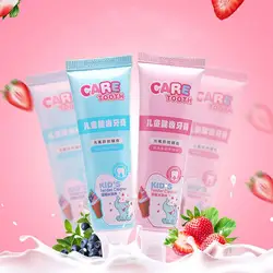 Kids Toothpaste Anticavity Cleaning Toothpasts Fluoride Free Blueberry or Strawberry Flavor Teeth Cleaning Oral Care