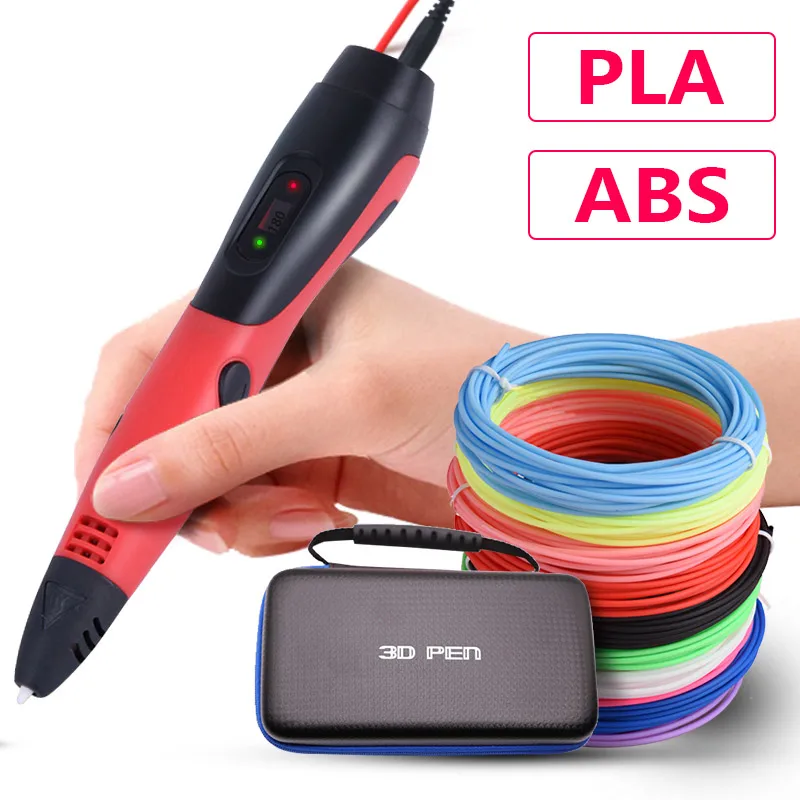 Fashion 3D Pen 3D Printer Pen With 200m PLA / ABS Filament Can Be Used Outdoors Christmas Present
