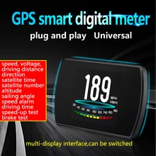 T800 Car HUD Head-Up Display OBD 2 GPS Digital Car Speedometer Alarm Speed Projector Warning Auto HUD OBD2 Display autool x50 pro obdii hud obd head up display car speed meter scanner multi function automobile speedometer with fault diagnosis