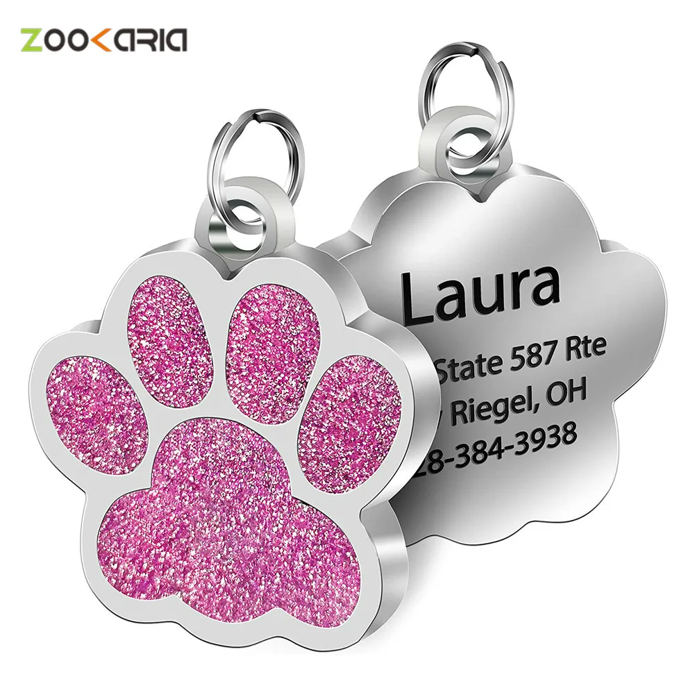 Collar-Accessories Charm Pet-Pendant Cat Necklace Number Engraved Dog-Collar Puppy Address