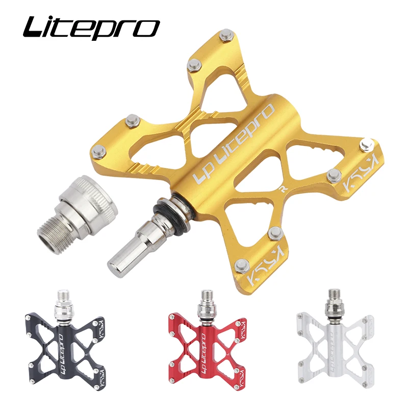 Широкая Нескользящая велосипедная педаль LP Litepro из алюминиевого сплава с