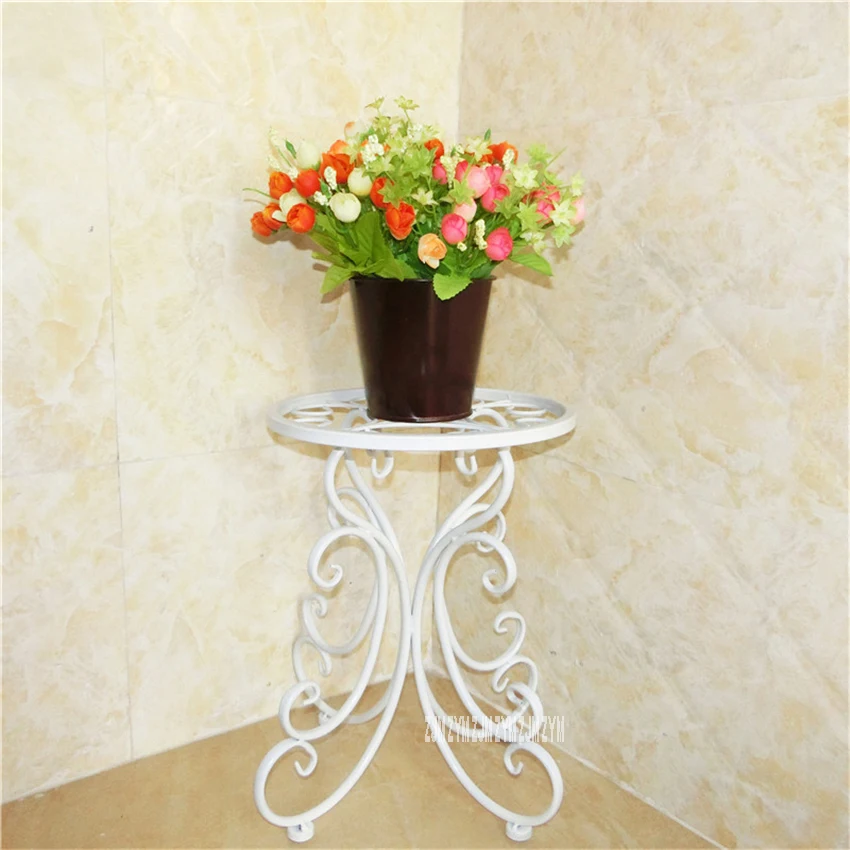 SM-022, европейский стиль, креативный круглый табурет, однослойный, lron-Flower-stand, для гостиной, напольный, цветочный стеллаж, железная беседка