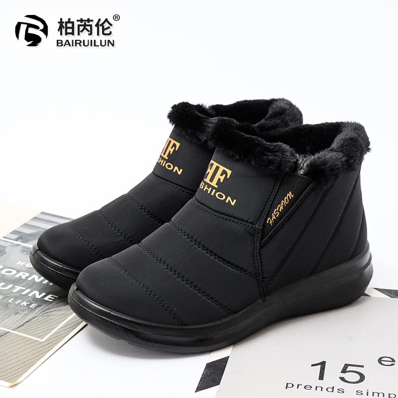 Lowered Winter Shoes Ankle-Boots Women Female Waterproof Botas Mujer Plush No for Warm 8LA7kOe9G