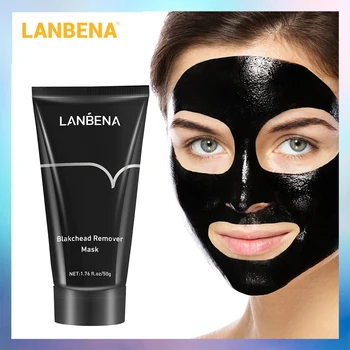 

LANBENA Skin Care Black Mask Blackhead Remove Peel Off Nose Mask Face Deep Cleansing Mud Cream Acne Treatment Shrink Pore Beauty