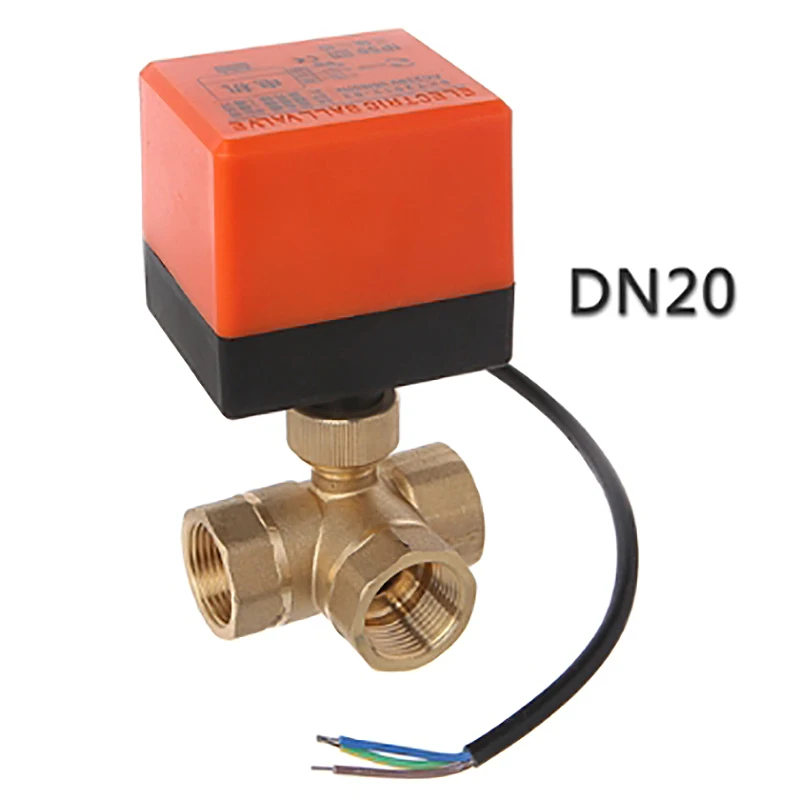 AC220V 3 Way 3 провода 2 управления моторизованный шаровой клапан электрический привод DN20