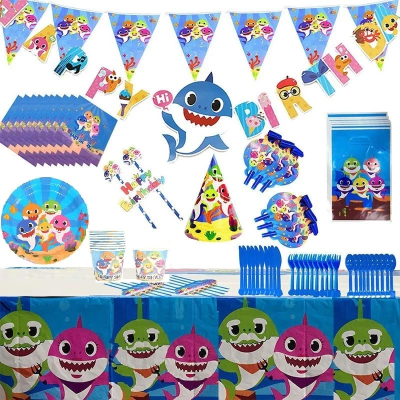 Новинка милая посуда с изображением океана и акулы детский воздушный шар