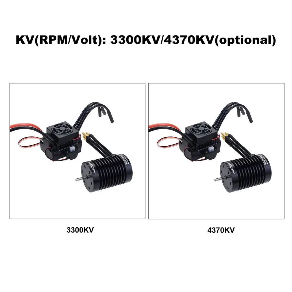 

RC F540 4370KV/3300KV Waterproof Sensorless Brushless Motor and 60A Brushless ESC Combo Set For 1/10 RC Racing Car Boat Model
