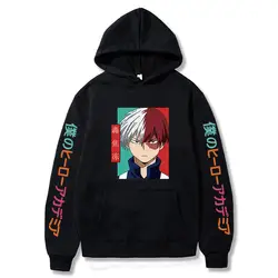 Sudadera con capucha de Anime My Hero Academia para hombre y mujer, suéter Unisex de manga larga con estampado de Shoto Todoroki, ropa de calle de gran tamaño